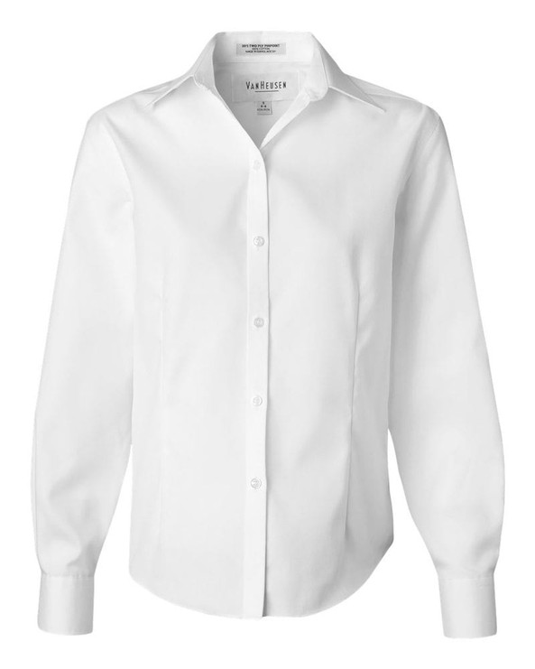 Van Heusen 13V0144 - Ladies' Non-Iron Pinpoint Oxford Shirt