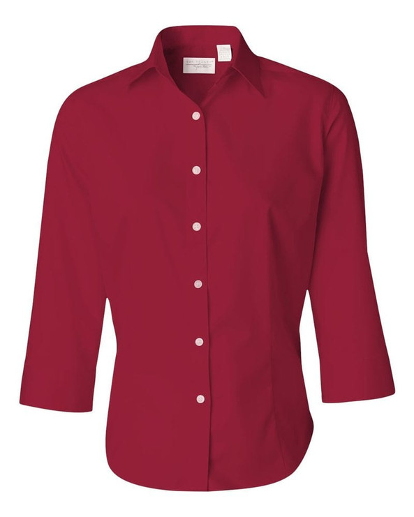 Van Heusen 13V0527 - Ladies' Three-Quarter Sleeve Baby Twill Shirt