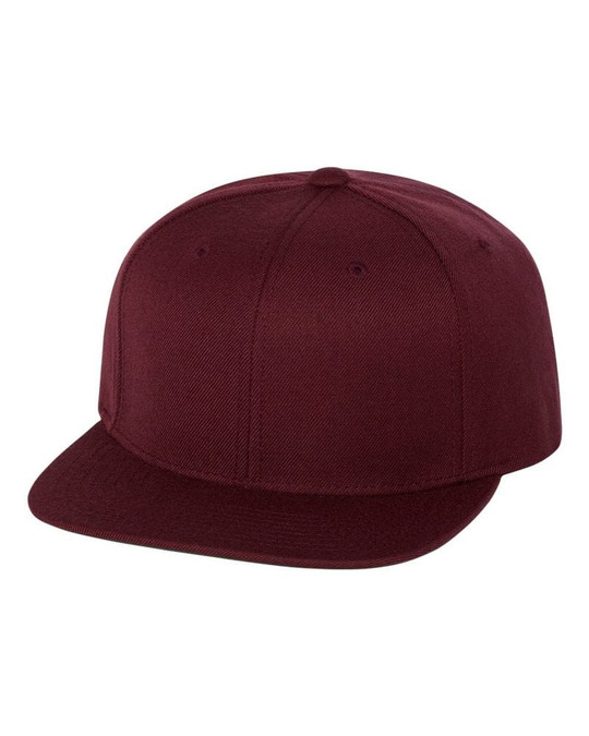 Yupoong 6089M - Wool Blend Flat Bill Snapback Cap