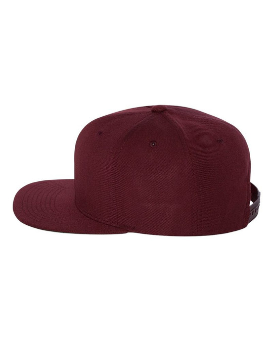 Yupoong 6089M - Wool Blend Flat Bill Snapback Cap