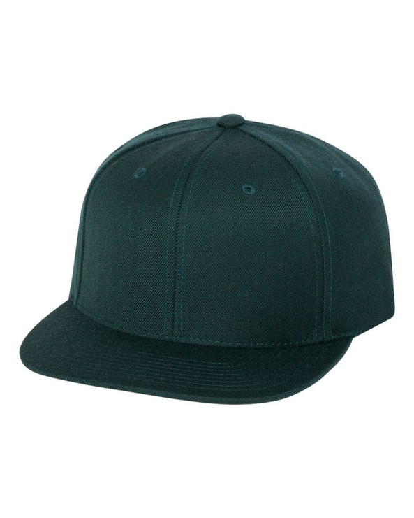 Yupoong 6089M - Wool Blend Flat Bill Snapback Cap
