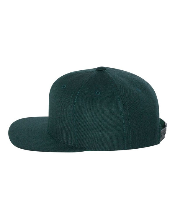 Yupoong 6089M - Wool Blend Flat Bill Snapback Cap