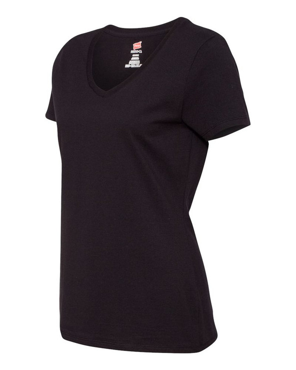 Hanes S04V - Ladies' V-Neck Nano-T