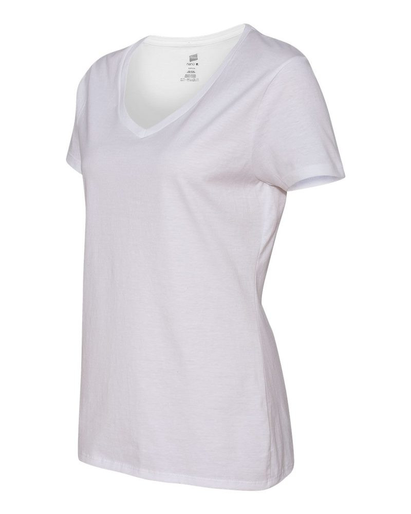 Hanes S04V - Hanes® Ladies' Nano-T® Cotton V-Neck T-Shirt