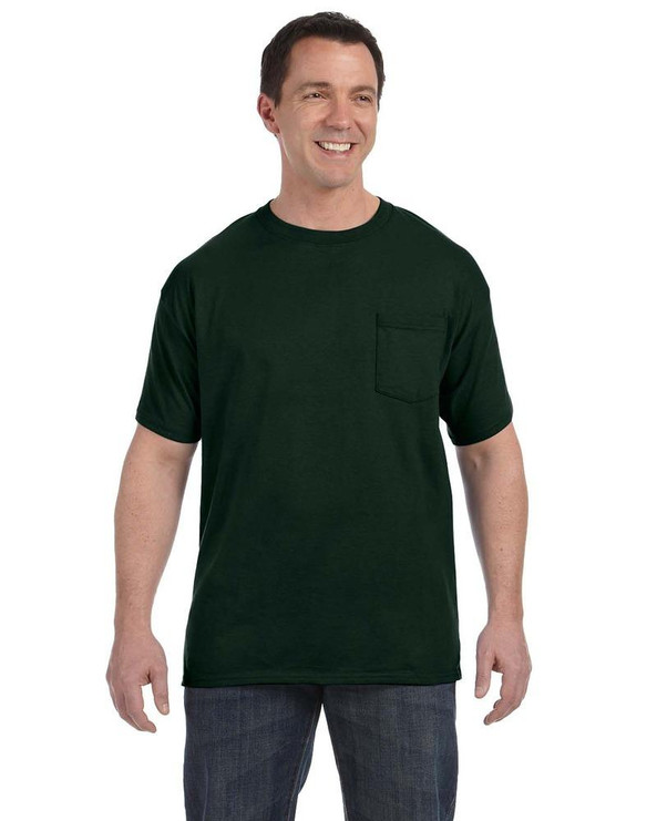 Hanes 5590 - Camiseta con bolsillo