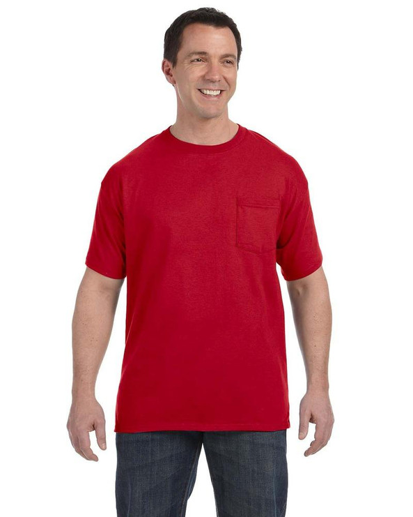 Hanes 5590 - Camiseta con bolsillo
