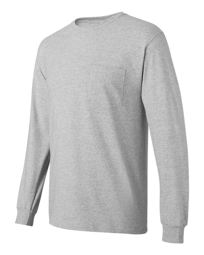 Hanes 5596 - Camiseta de manga larga Tagless® con bolsillo