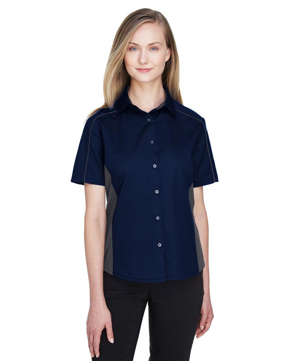 Ash City North End 77042 - Fuse Ladies' Color-Block Twill Shirts