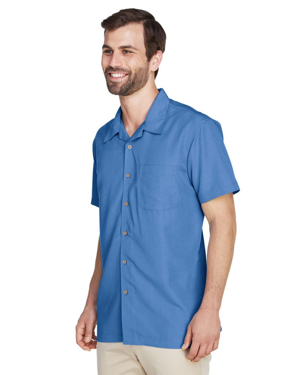 Harriton M560 - Men's Barbados Textured Camp Shirt