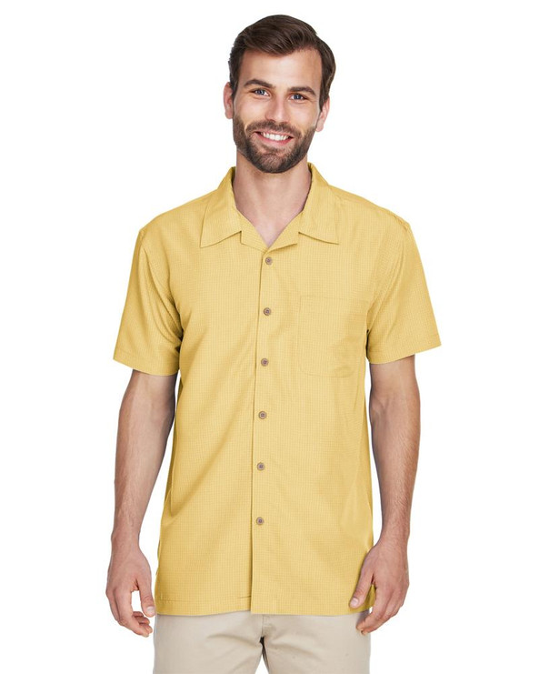 Harriton M560 - Men's Barbados Textured Camp Shirt