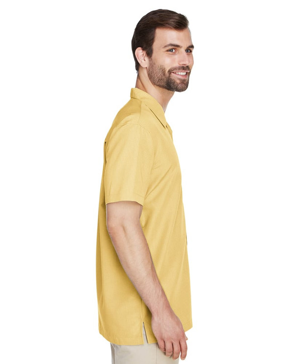 Harriton M560 - Men's Barbados Textured Camp Shirt