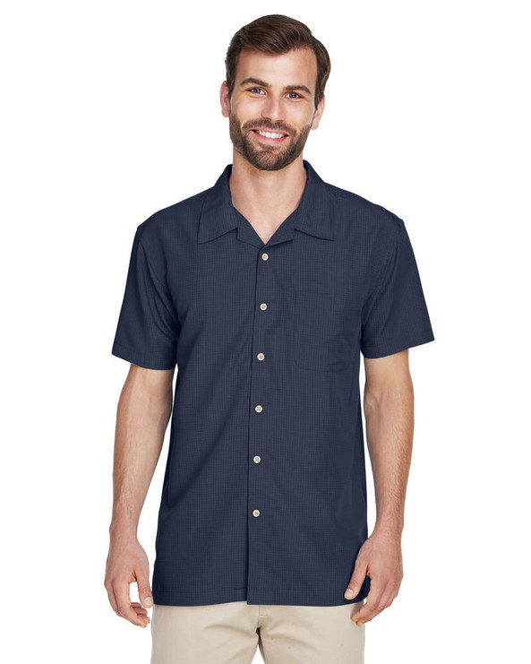 Harriton M560 - Men's Barbados Textured Camp Shirt