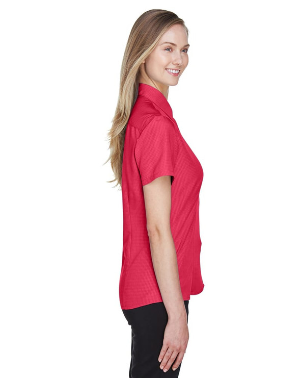 Harriton M560W - Ladies Barbados Textured Camp Shirt