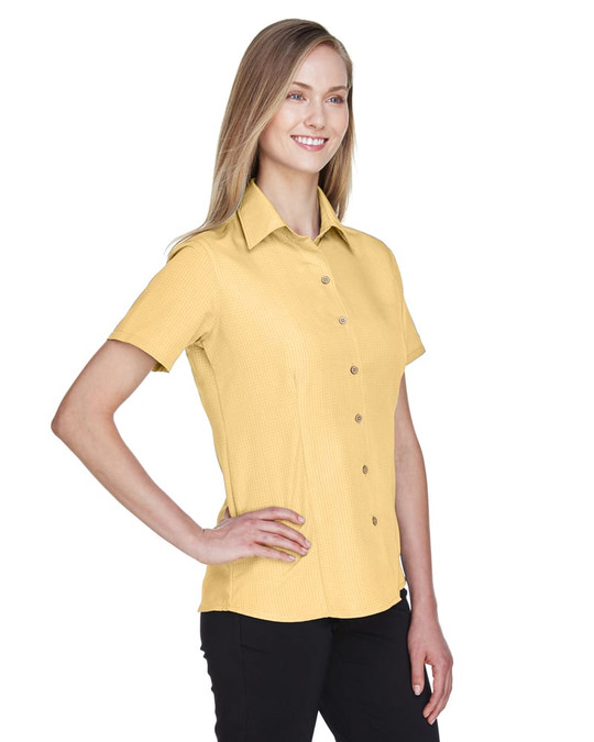 Harriton M560W - Camisa de Campamento Texturizada para Damas Barbados