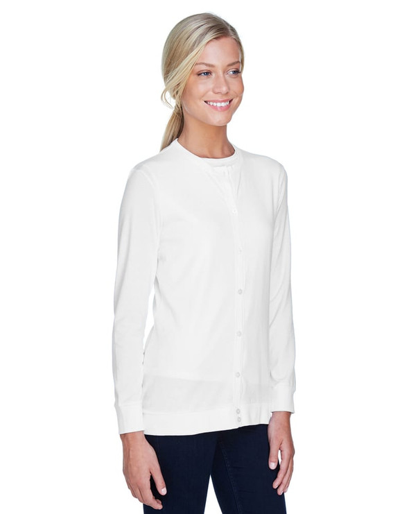 Devon & Jones DP181W - Perfect Fit Ladies Ribbon Cardigan