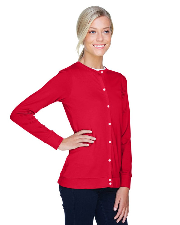 Devon & Jones DP181W - Perfect Fit Ladies Ribbon Cardigan