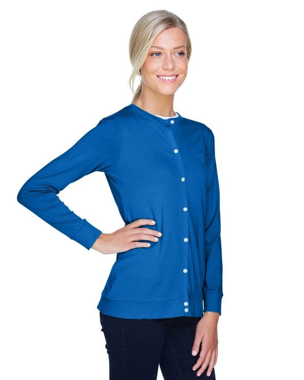 Devon & Jones DP181W - Perfect Fit Ladies Ribbon Cardigan