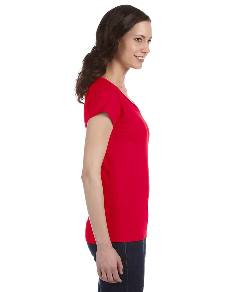 Gildan G64VL - Softstyle® Ladies 4.5 oz. Junior Fit V-Neck T-Shirt
