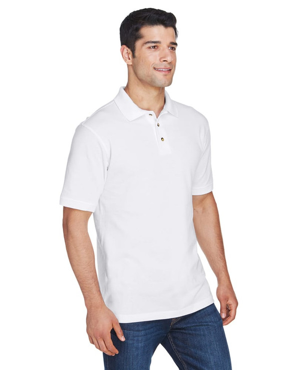 Harriton M200 - Men's 6 oz. Ringspun Cotton Piqué Short-Sleeve Polo