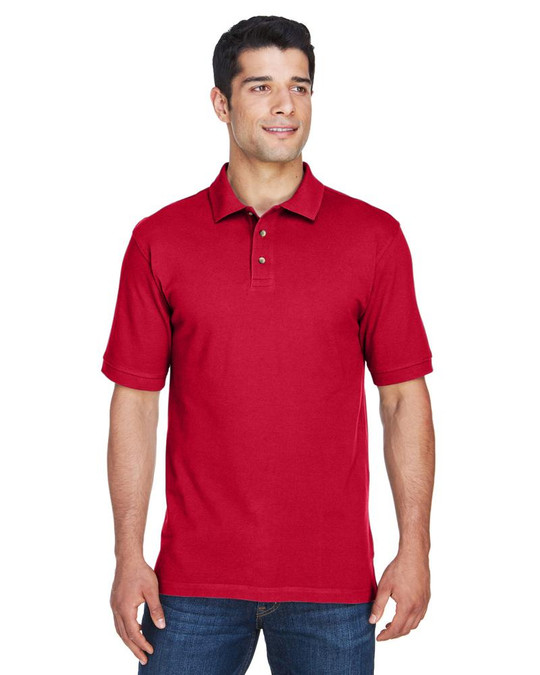 Harriton M200 - Polo de manga corta de piqué de algodón Ringspun de 6 oz.