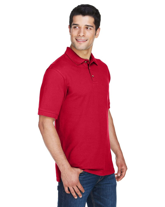 Harriton M200 - Polo de manga corta de piqué de algodón Ringspun de 6 oz.