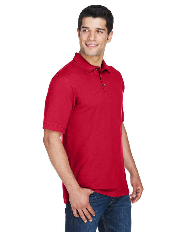 Harriton M200 - Men's 6 oz. Ringspun Cotton Piqué Short-Sleeve Polo