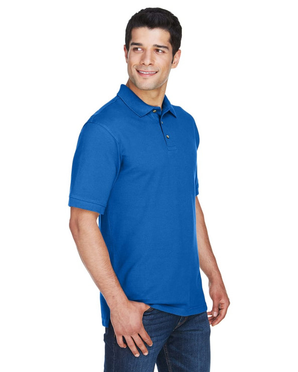 Harriton M200 - Polo à manches courtes en piqué de coton Ringspun 6 oz.