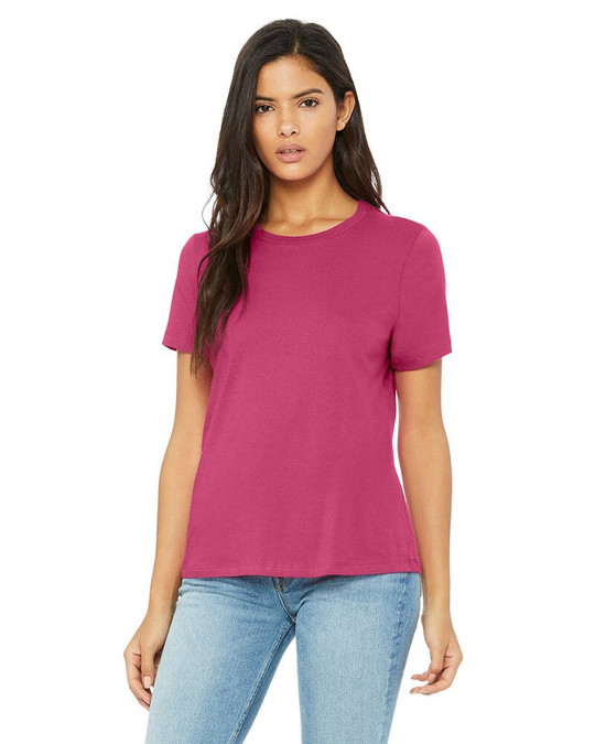 Bella+Canvas B6400 - Camiseta de manga corta de jersey relajado para mujer