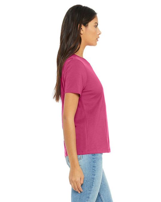 Bella+Canvas B6400 - Camiseta de manga corta de jersey relajado para mujer