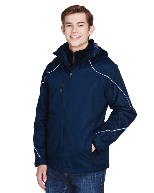 Ash City North End 88196 - Angle Pour Hommes Manteaux 3 En 1 Avec Manteaux Doublure Contrecollés De Molleton