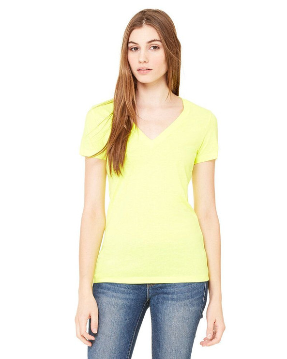 BELLA+CANVAS B6035 - Women's Jersey Short Sleeve Deep V-Neck Tee