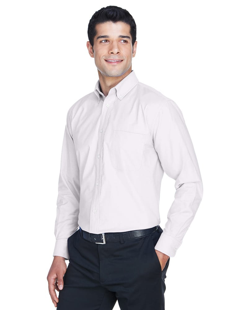 Harriton M600 - Men's Long-Sleeve Oxford with Stain-Release
