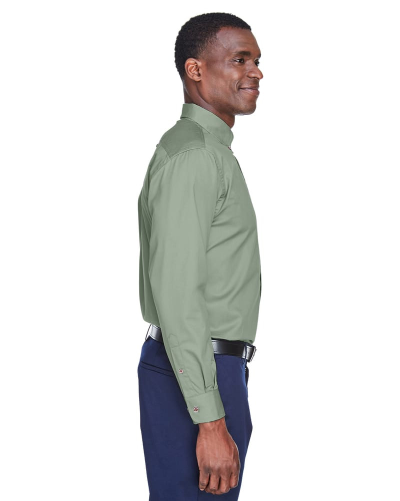 Harriton M500 - Men's Easy Blend Long-Sleeve Twill Shirt with Stain-Release
