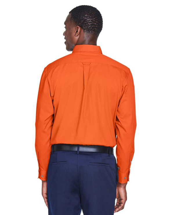 Harriton M500 - Men's Easy Blend Long-Sleeve Twill Shirt with Stain-Release