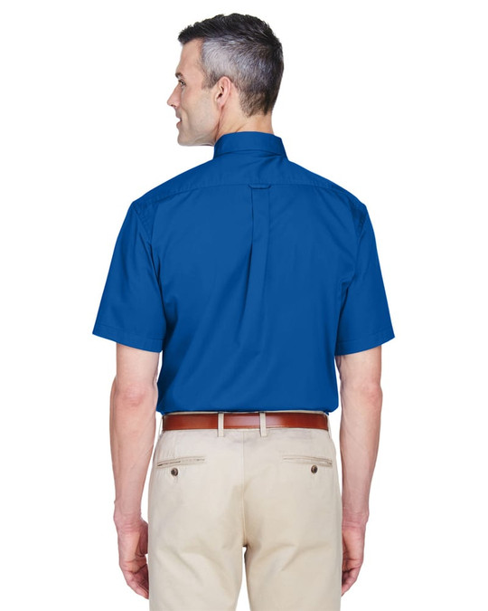 Harriton M500S - Chemise en sergé à manches courtes Easy Blend avec traitement anti-taches