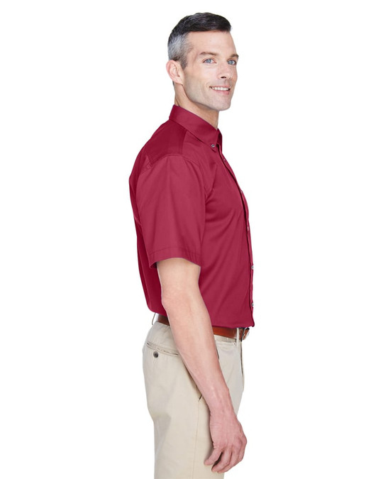Harriton M500S - Chemise en sergé à manches courtes Easy Blend avec traitement anti-taches