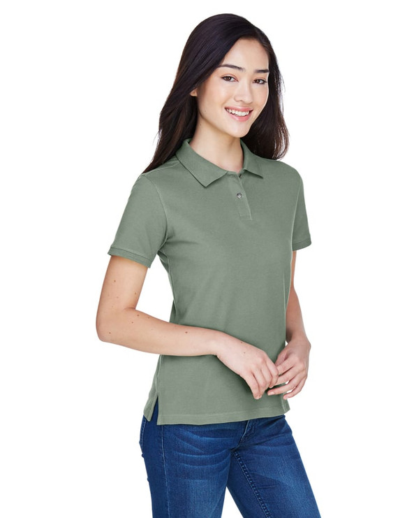 Harriton M200W - Ladies 6 oz. Ringspun Cotton Piqué Short-Sleeve Polo