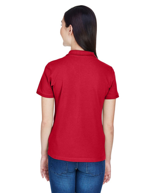 Harriton M200W - Polo de manga corta para damas de 6 oz. de algodón Ringspun Piqué