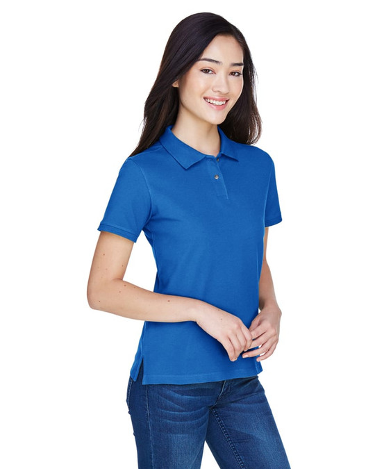 Harriton M200W - Ladies 6 oz. Ringspun Cotton Piqué Short-Sleeve Polo