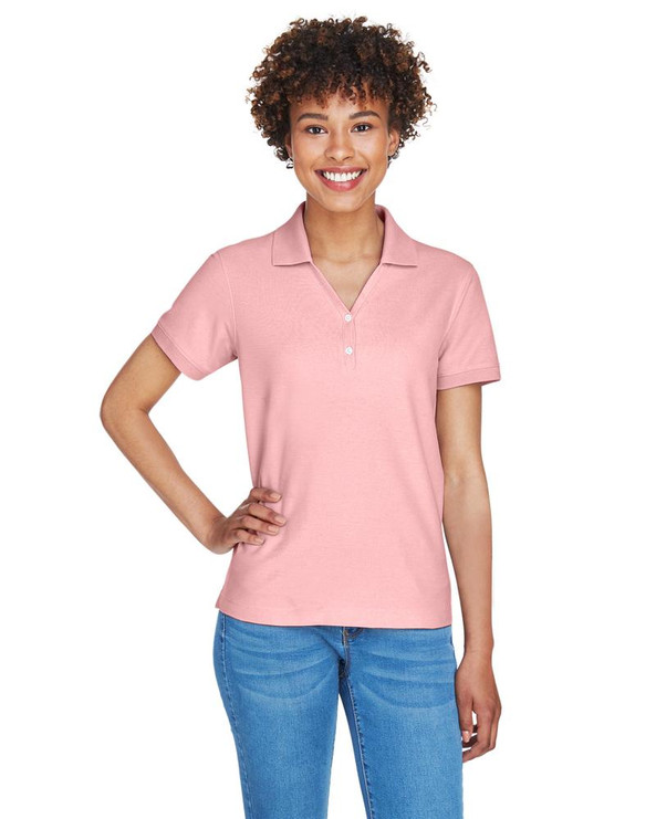 Devon & Jones D100W - Ladies Pima Piqué Short-Sleeve Y-Collar Polo