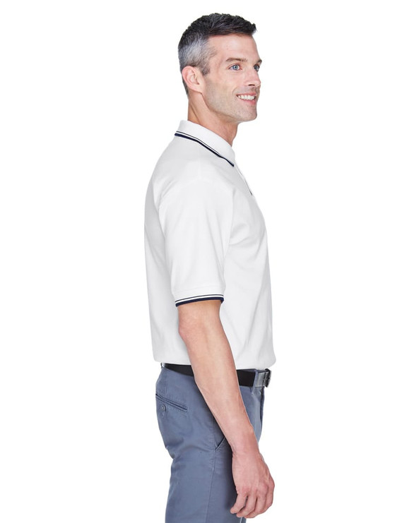 Devon & Jones D140 - Men's Tipped Perfect Pima Interlock Polo