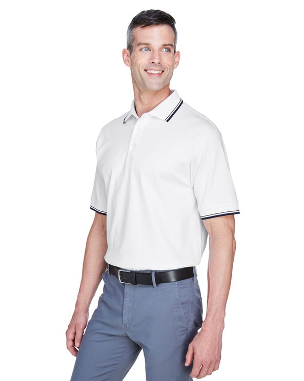 Devon & Jones D140 - Men's Tipped Perfect Pima Interlock Polo