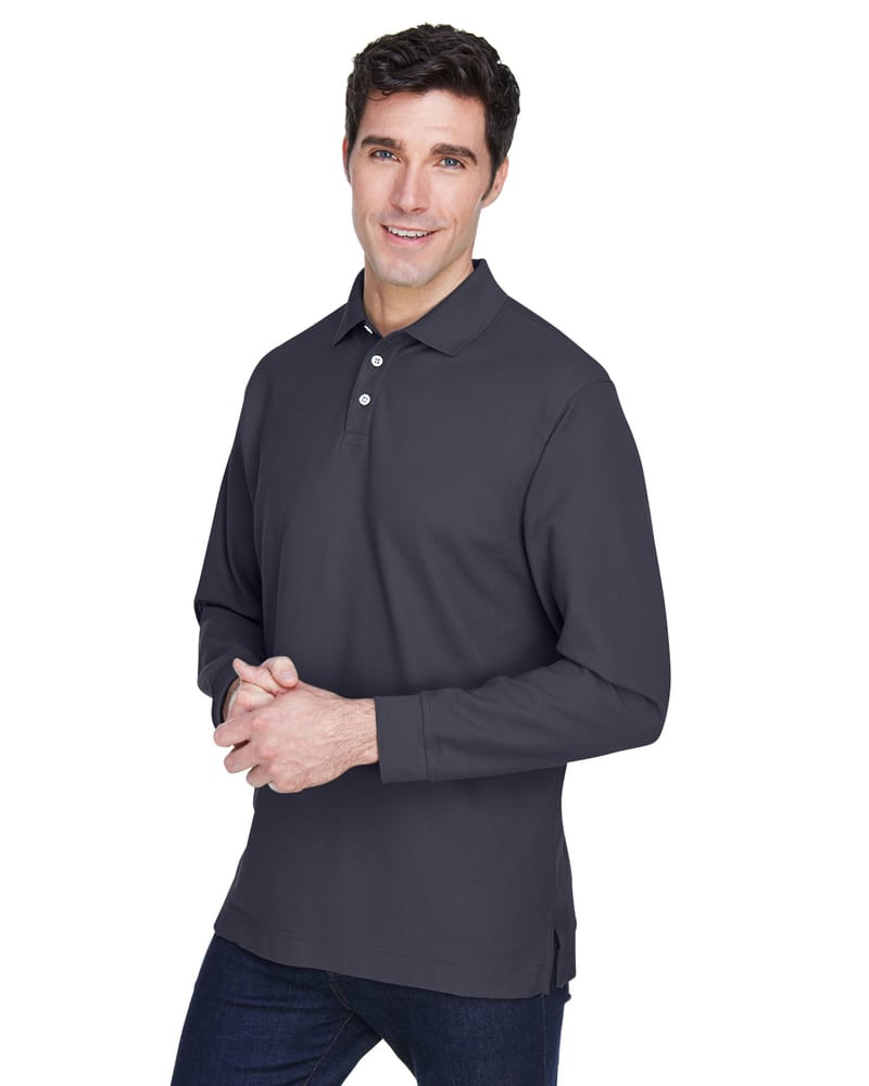 Devon & Jones D110 - Men's Pima Piqué Long-Sleeve Polo