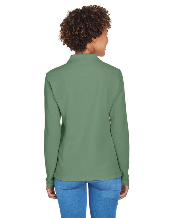 Devon & Jones D110W - Ladies Pima Piqué Long-Sleeve Polo