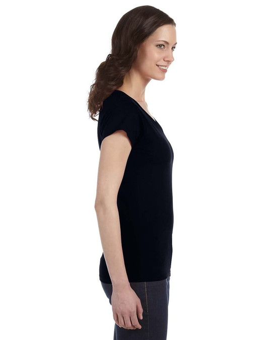 Gildan G64VL - Softstyle® Ladies 4.5 oz. Junior Fit V-Neck T-Shirt