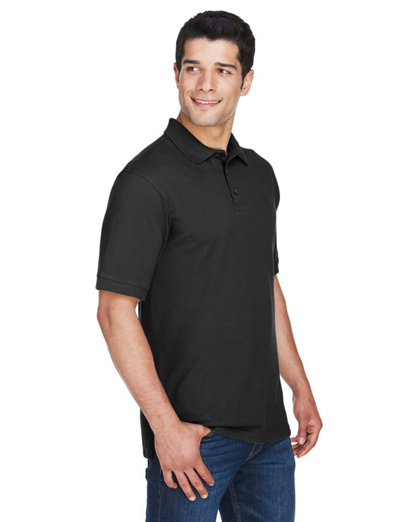 Harriton M200 - Men's 6 oz. Ringspun Cotton Piqué Short-Sleeve Polo