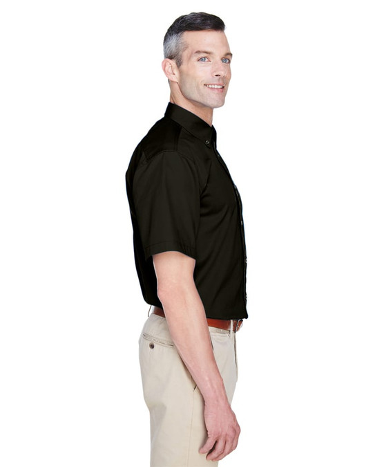 Harriton M500S - Chemise en sergé à manches courtes Easy Blend avec traitement anti-taches
