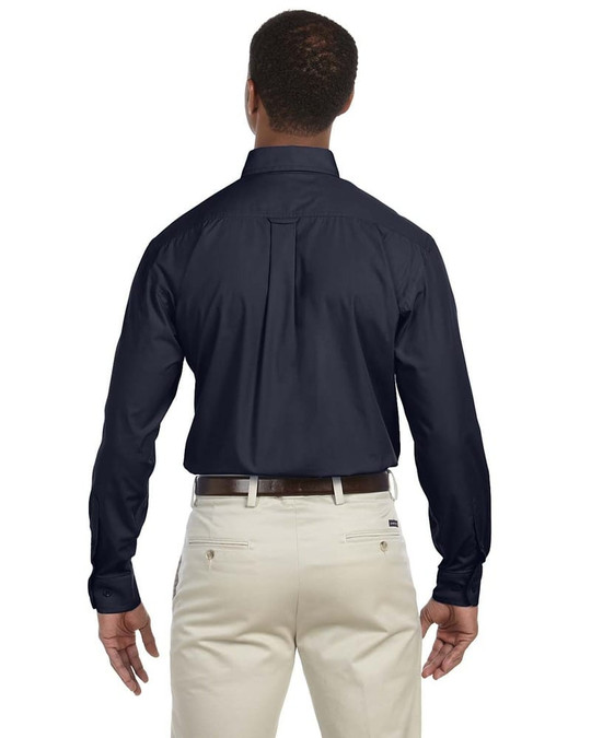 Harriton M510T - Alto 3.1 oz. Essential de manga larga Poplin
