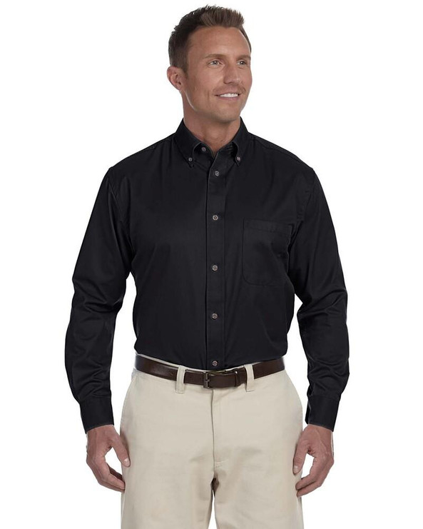 Harriton M500T - Men's Tall Easy Blend Long-Sleeve Twill