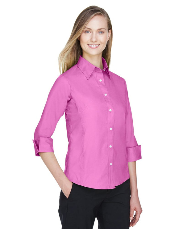 Devon & Jones DP625W - Ladies Three-Quarter Sleeve Stretch Poplin Blouse
